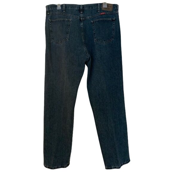 Wrangler Denim Blue Jeans Men's 40x32 Wide Leg Work Play - Picture 2 of 5